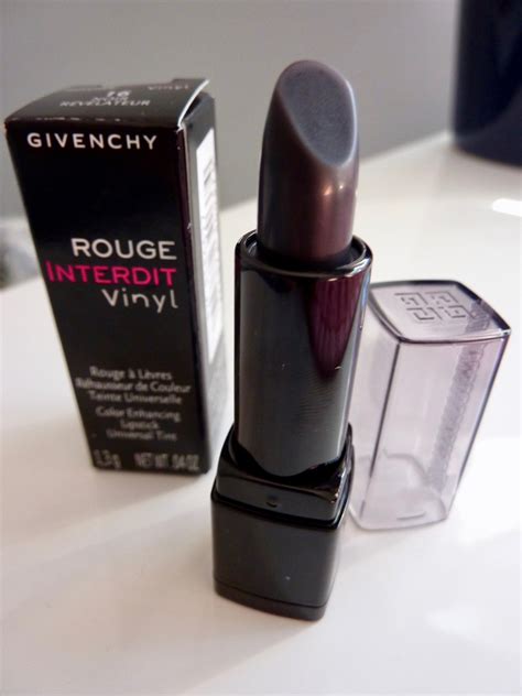 givenchy rouge interdit vinyl color enhancing lipstick noir|givenchy rouge interdit temptation black.